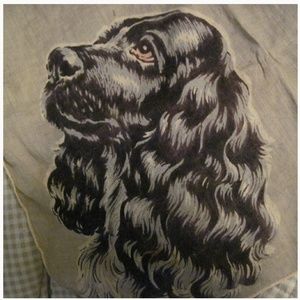 Vintage Cocker spaniel handkerchief.  Price firm